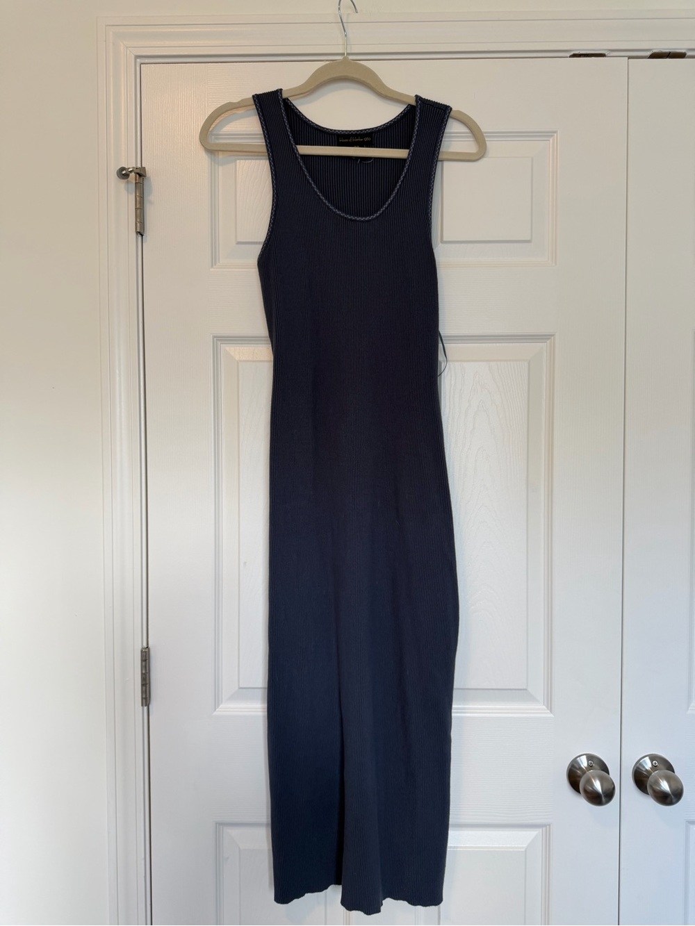 House of Harlow Sleeveless Navy Ribbed Maxi Dress NWOT